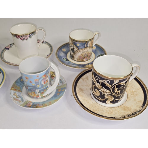 16 - A collection of bone china collectable coffee cups and saucers from various makers to include Viller... 