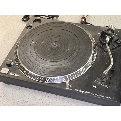 57 - IMG Stageline DJP-202 turntable together with ADC 1800 DD Direct Drive turntable. Both offered untes... 