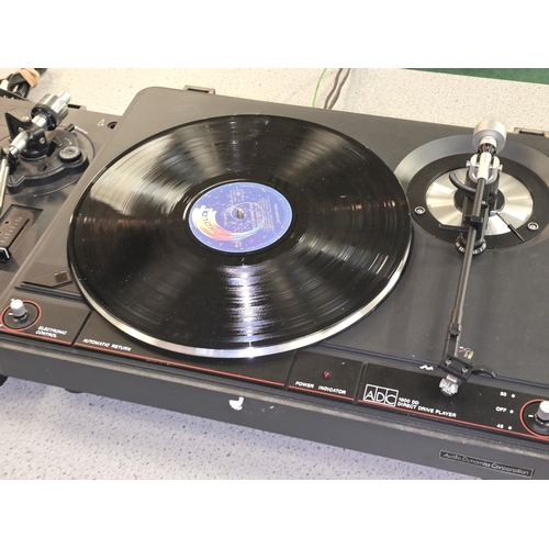 57 - IMG Stageline DJP-202 turntable together with ADC 1800 DD Direct Drive turntable. Both offered untes... 