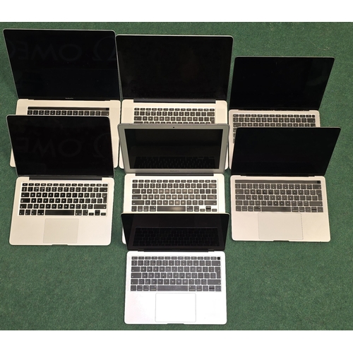 44 - A collection of various Apple MacBook computers to include A1466, A1932, A1502, A2251, A2179, A1398 ... 