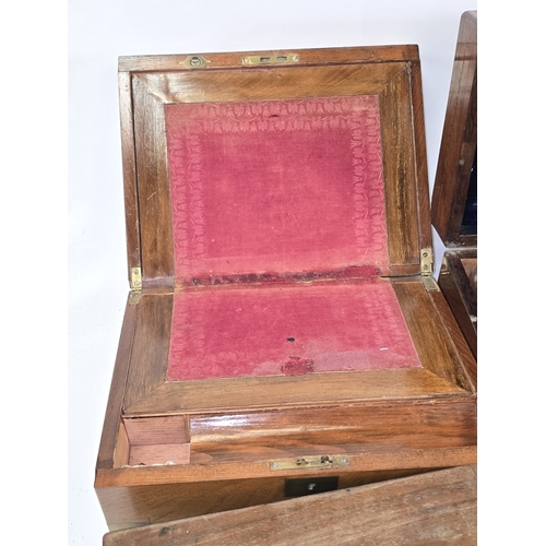 47 - Mixed items to include Victorian vanity/jewellery box, antique writing slope, smaller antique box an... 