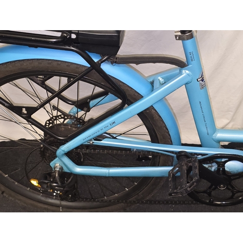 35 - A Wisper 705SE blue electric bike c/w charger, keys and user guide. Good working order.