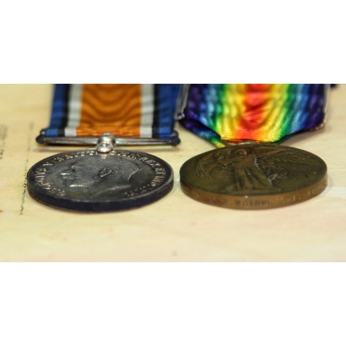 72 - WWI medal pair, 16194 Charles Wainwright - Middlesex regiment. KIA first day of The Somme 1st July 1... 