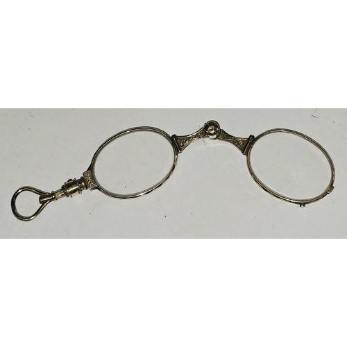 66 - Antique gold plated Pinz Nez spectacles.
