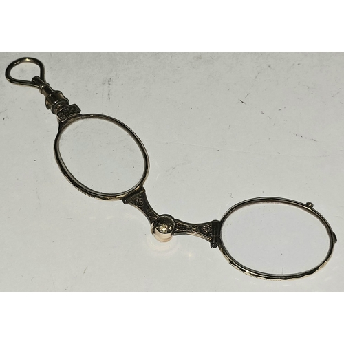 66 - Antique gold plated Pinz Nez spectacles.