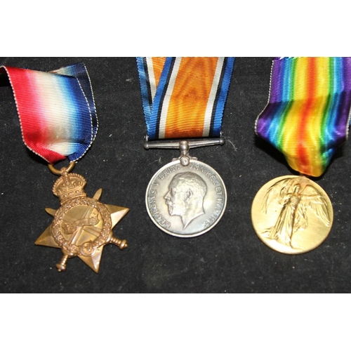 91 - Rare Australian KIA WWI medal trio inc. 1914-15 Star and original Death Plaque / Penny. Pte RH Daffo... 