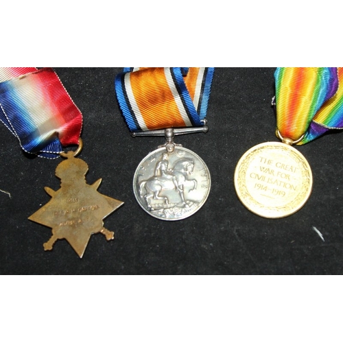 91 - Rare Australian KIA WWI medal trio inc. 1914-15 Star and original Death Plaque / Penny. Pte RH Daffo... 