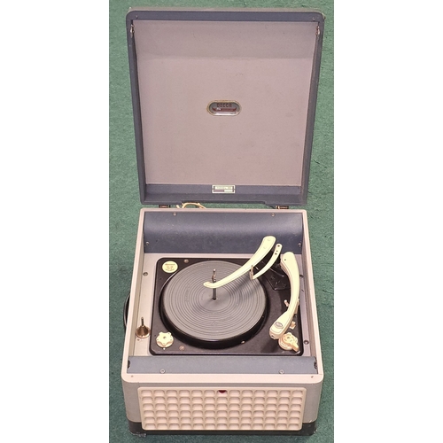 160 - A vintage quality Decca Auto Deccalian Model 88 valve amplified record player. Offered for spares/re... 