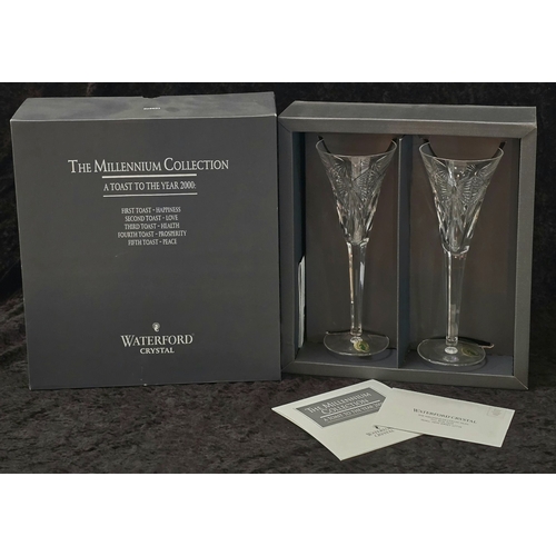 24 - Waterford Crystal: The Millennium Collection boxed pair of 
