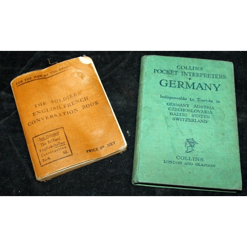 146 - WWII era woolen khaki RP arm band. 1941 Gun drill for 25-PR Mk II gun pocket book, c/w fold out draw... 