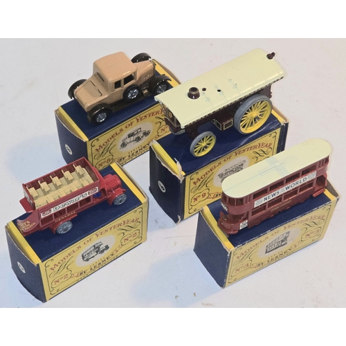 28 - Matchbox by Lesney collection of four early Models of Yesteryear die cast models. Includes No's 2, 3... 