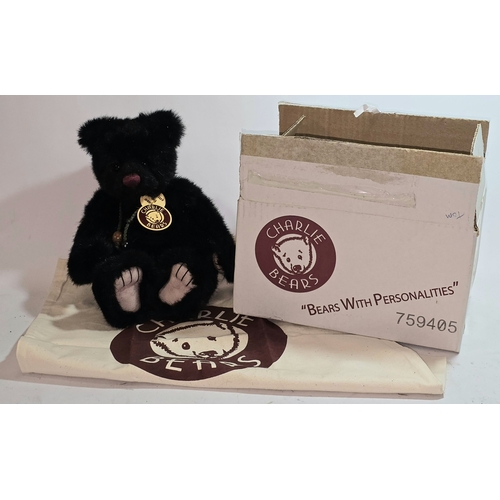 39 - Charlie Bears: Black plush 