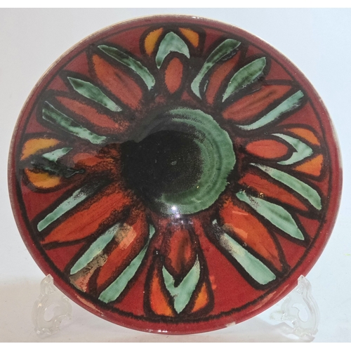 43 - Poole Pottery shape 57 Delphis bowl with floral pattern 10.5