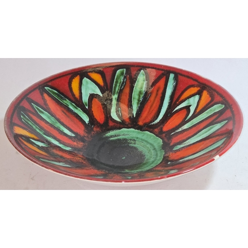 43 - Poole Pottery shape 57 Delphis bowl with floral pattern 10.5