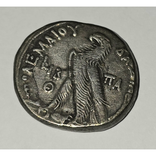 Ancient Greece silver Tetradrachm of Ptolemy coin 323-100 B.C. 14.2g.