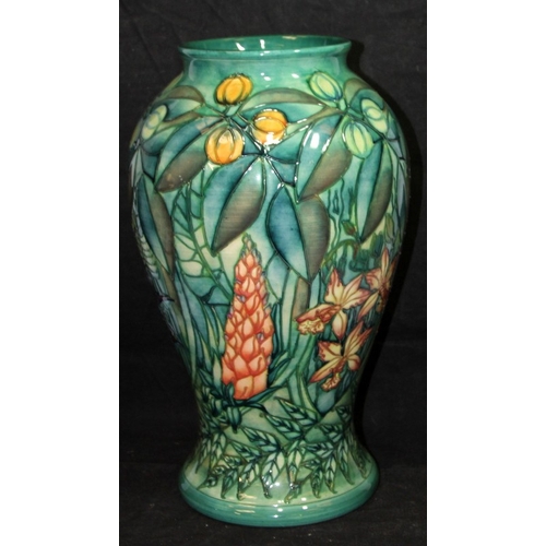 1A - Substantial Moorcroft baluster vase in the rare Rainforest pattern designed by Sally Tuffin. Approx ... 