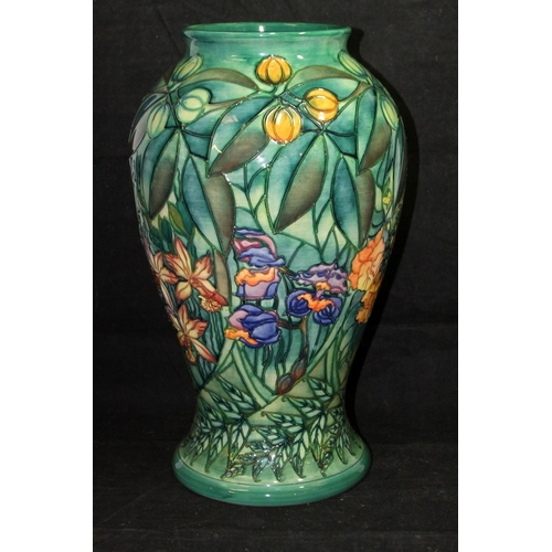 1A - Substantial Moorcroft baluster vase in the rare Rainforest pattern designed by Sally Tuffin. Approx ... 
