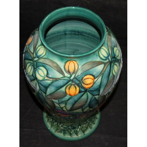 1A - Substantial Moorcroft baluster vase in the rare Rainforest pattern designed by Sally Tuffin. Approx ... 