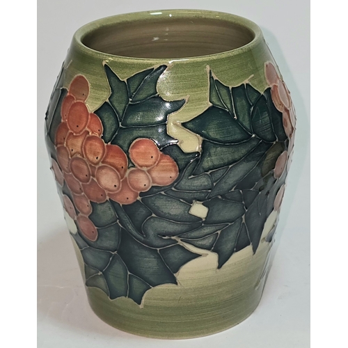 13 - Dennis China Works Pottery No. 13 vase featuring Holly and Berries pattern designed by Sally Tuffin.... 