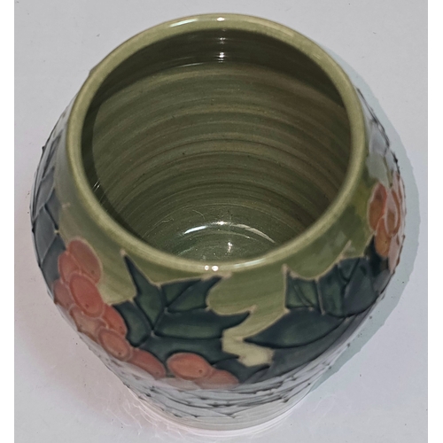 13 - Dennis China Works Pottery No. 13 vase featuring Holly and Berries pattern designed by Sally Tuffin.... 