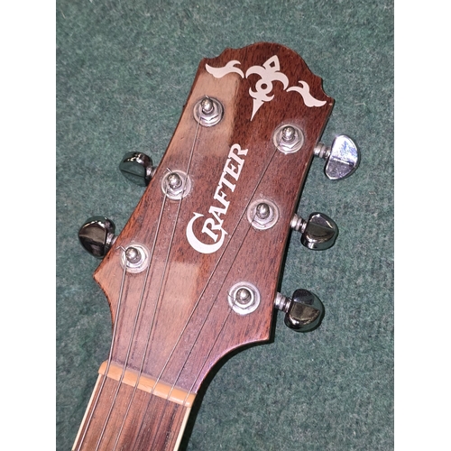 52 - A Crafter Bowl Back electro acoustic red sunburst six string guitar model ref FX550EQ.