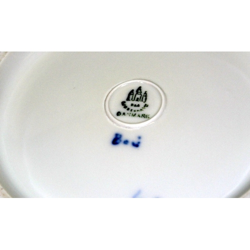 20 - Bing & Grondhal blue and white Julerose (Christmas Rose) large fruit bowl. Rare version with Danish ... 