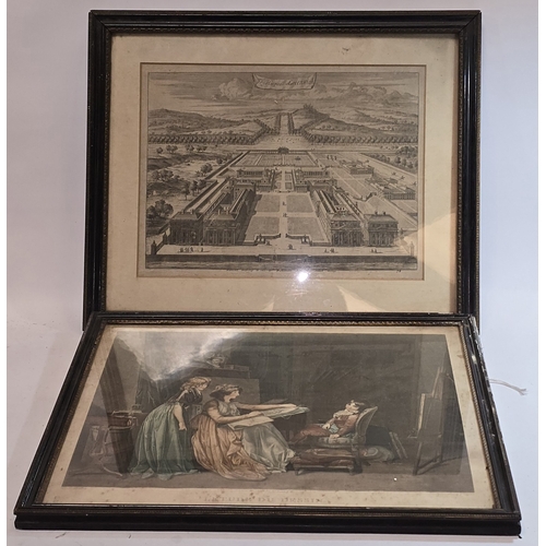 10 - A framed and glazed antique black & white print 