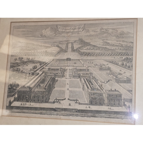 10 - A framed and glazed antique black & white print 