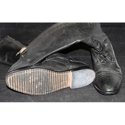 1 - A pair of Mark Todd Competition MkII black leather riding boots EU size 42. In good worn condition w... 