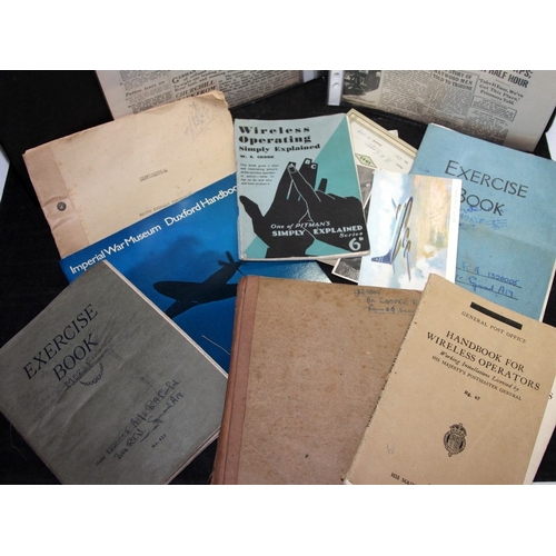 41 - A collection of WWII ephemera to include a file of 1944/1945 newspapers and items relating wireless ... 