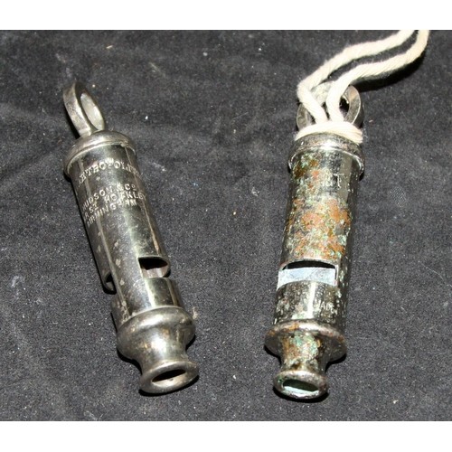 32 - 19th Century police truncheon with worm painted decoration c/w a pair of 19th century iron cufflinks... 