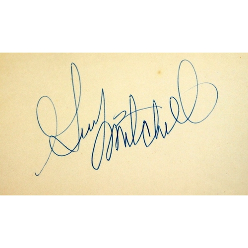47 - Three vintage autograph albums, one part filled with sports and entertainment stars, eg, Howard Clar... 