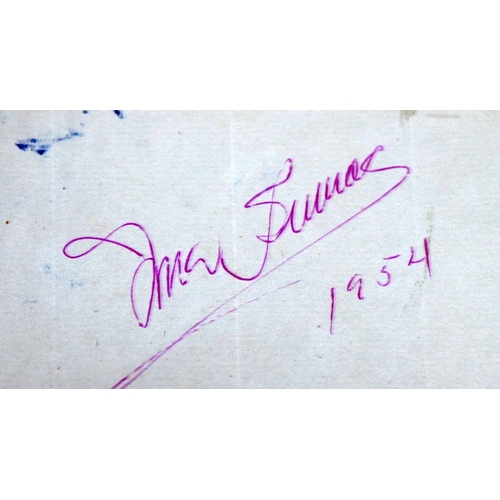47 - Three vintage autograph albums, one part filled with sports and entertainment stars, eg, Howard Clar... 