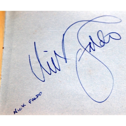 47 - Three vintage autograph albums, one part filled with sports and entertainment stars, eg, Howard Clar... 