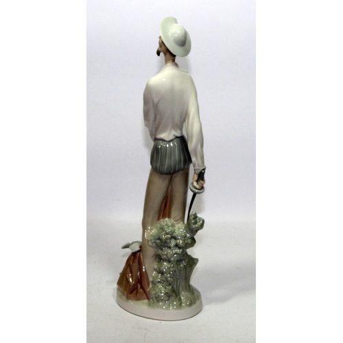 6 - Vintage retired Lladro figure of Don Quixote with sword. 30cms tall