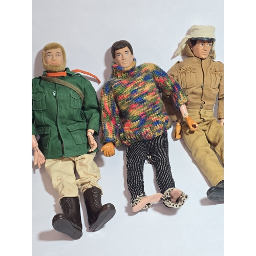 12 - A collection of six vintage 1960s/1970s Action Man figures. All in good condition for age and fully ... 