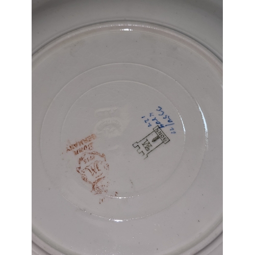 3 - Royal Bonn Germany collection of antique blush ivory porcelain to include a Tazza and five 9.5