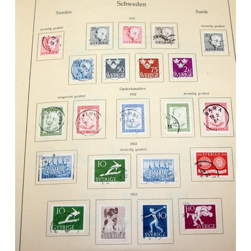 56 - Quality vintage KA-BE stamp album filled with Schweden (Sweden) leaves dating from 1929 to 1985. Ver... 