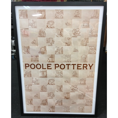 20 - Edward Bawden for Poole Pottery: a framed poster print of the Bawden tile designs, from the Poole Po... 