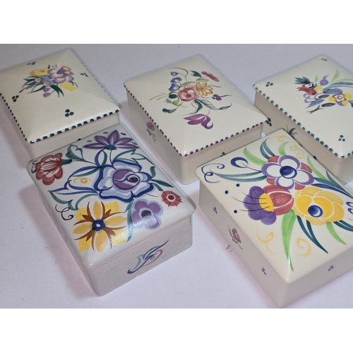 28 - Poole Pottery qty of traditional pattern trinket boxes (8).