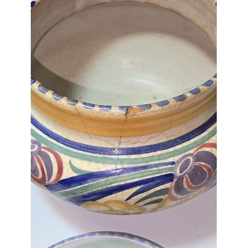 48 - Poole Pottery collection of traditional pattern shallow bowls and candle holders to include Carter S... 