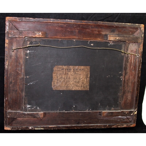 22 - Small oil on board depicting a battle scene attributed to J. Widdass via label on reverse. mounted i... 
