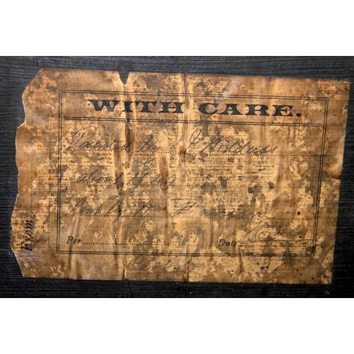 22 - Small oil on board depicting a battle scene attributed to J. Widdass via label on reverse. mounted i... 