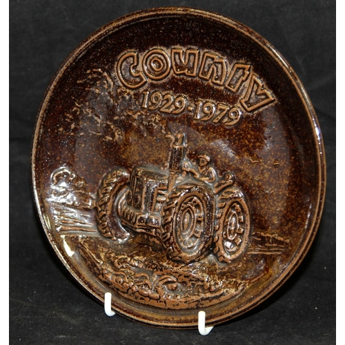 32 - Britain's County 1884 Tractor c/w a Commemorative Grayshott County Tractor collectors plate