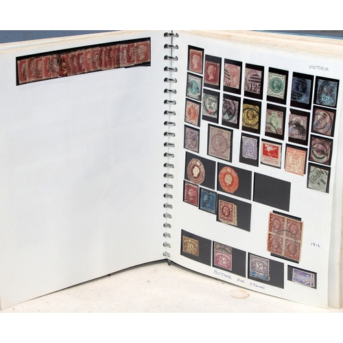 Large album of stamps. A small section of World stamps to the front ...