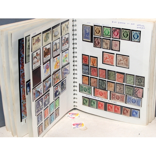 Large album of stamps. A small section of World stamps to the front ...