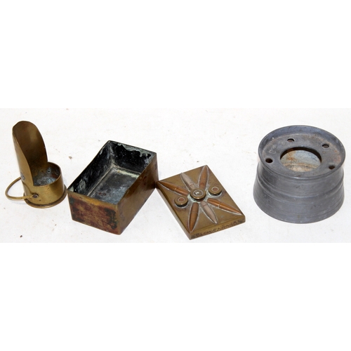 A small collection of military related items to include an inert ...