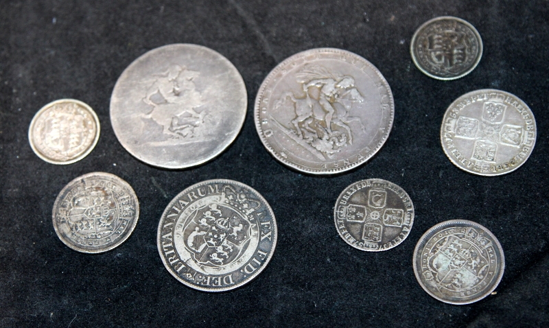 A small collection of George II and George III .925 sterling silver ...