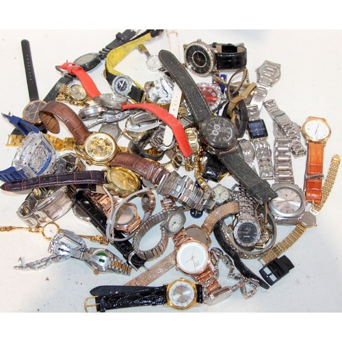 A large quantity of fashion watches and watch movements, all offered ...