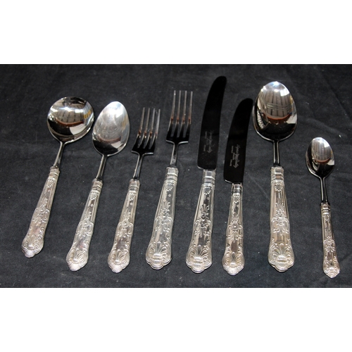 Super quality 6 setting Queens pattern cutlery set featuring hallmarked ...